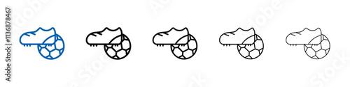 football soccer shoes icon Outline vector logo for web ui