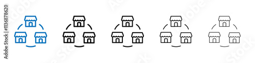 Franchise icon Outline vector logo for web ui