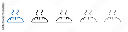 fresh bread icon Outline vector logo for web ui