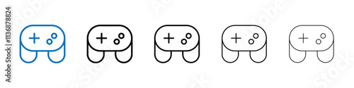 Game controller icon Outline vector logo for web ui