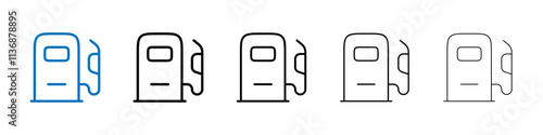 Gas station Icon Outline vector logo for web ui
