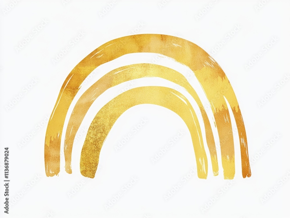 Yellow Rainbow Watercolor Painting Yellow Rainbow Watercolor Painting