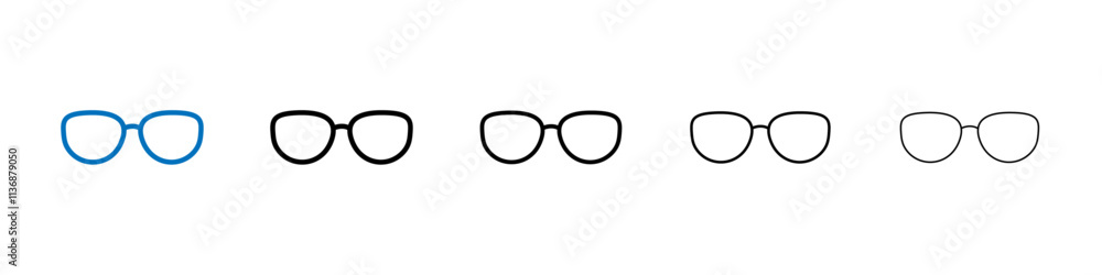 Glassess icon Outline vector logo for web ui