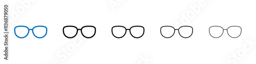 Glassess icon Outline vector logo for web ui