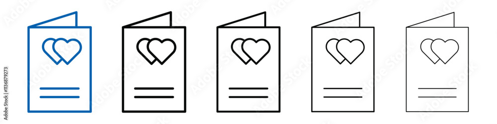 Greeting card icon Outline vector logo for web ui Greeting card icon Outline vector logo for web ui