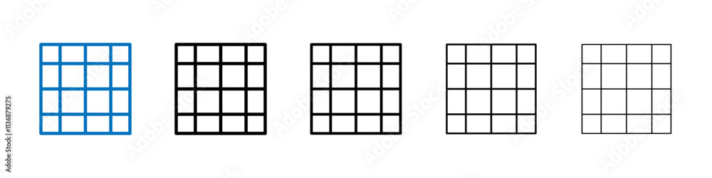 Grid icon Outline vector logo for web ui Grid icon Outline vector logo for web ui