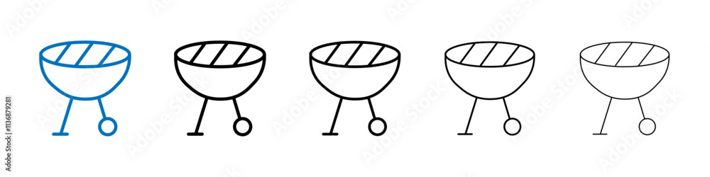 Grill icon Outline vector logo for web ui Grill icon Outline vector logo for web ui