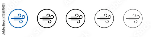 gust icon Outline vector logo for web ui