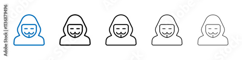 Hacker icon Outline vector logo for web ui