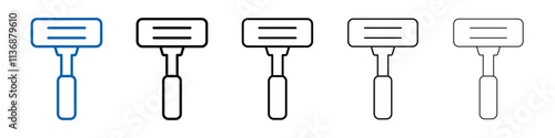 Hair removing razor icon Outline vector logo for web ui