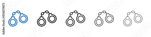 Handcuffs icon Outline vector logo for web ui