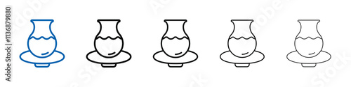 Handmade pottery icon Outline vector logo for web ui