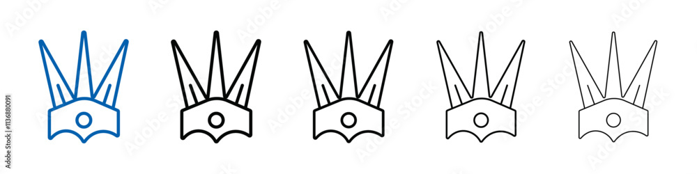 Headdress Brazil icon Outline vector logo for web ui Headdress Brazil icon Outline vector logo for web ui