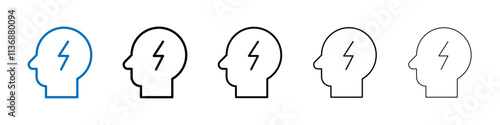 Headache icon icon Outline vector logo for web ui