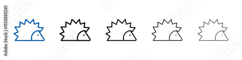 Hegdehog icon Outline vector logo for web ui photo