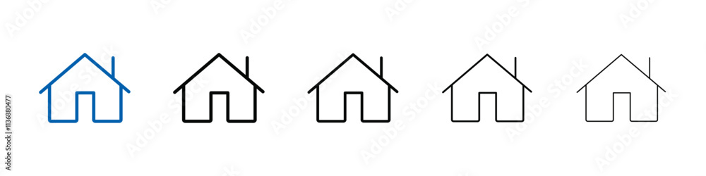 Home icon Outline vector logo for web ui Home icon Outline vector logo for web ui