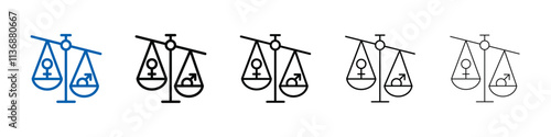 Hormone imbalance icon Outline vector logo for web ui