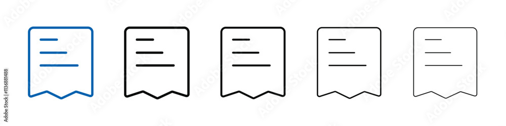 Invoice icon Outline vector logo for web ui Invoice icon Outline vector logo for web ui