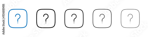 Interrogation icon Outline vector logo for web ui