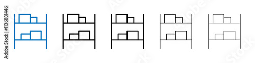 Inventory icon Outline vector logo for web ui