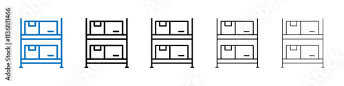 Inventory icon Outline vector logo for web ui