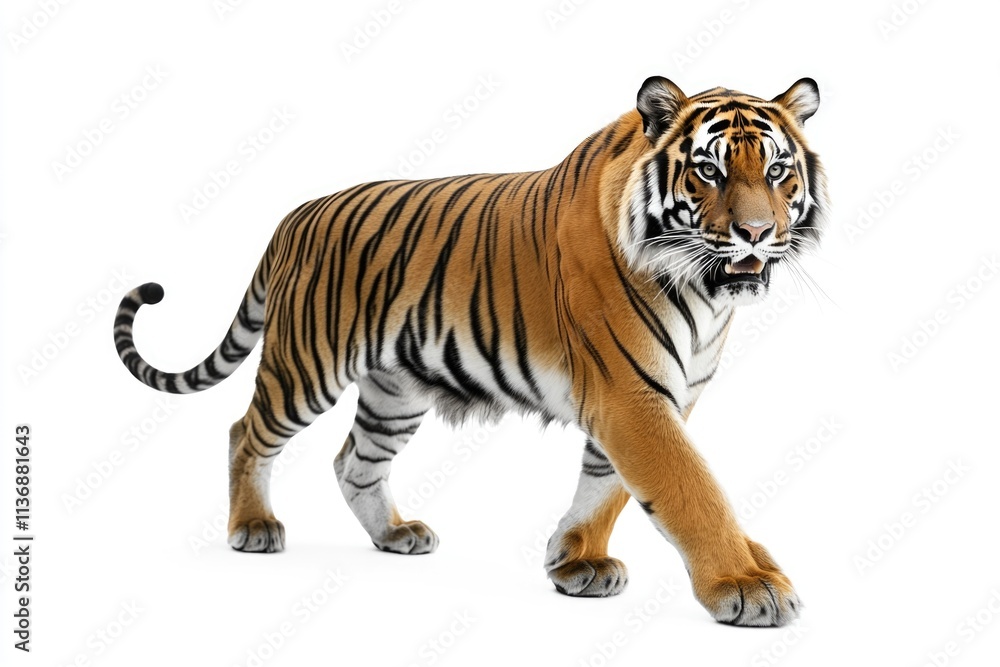 Fototapeta premium Tiger on White Background