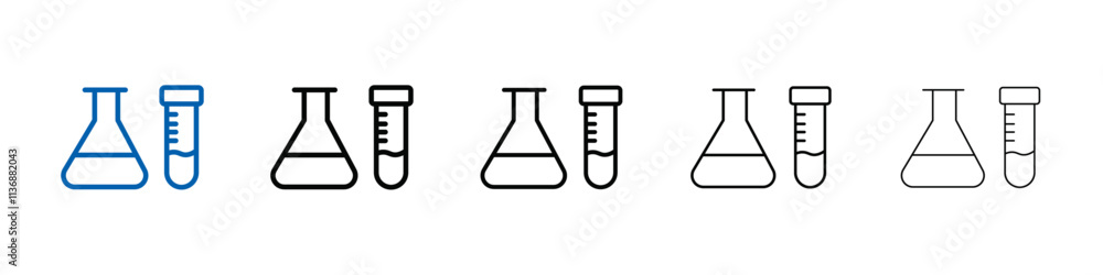 Laboratory test icon Outline vector logo for web ui Laboratory test icon Outline vector logo for web ui