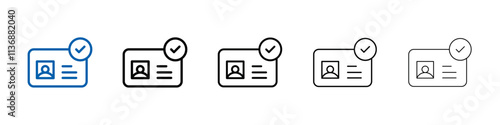 KYC icon Outline vector logo for web ui