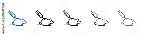 Lab rat experiment icon Outline vector logo for web ui