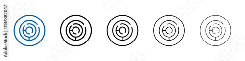 Labyrinth icon Outline vector logo for web ui