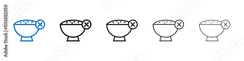 Lack of appetite icon Outline vector logo for web ui