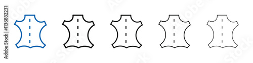 Leather Icon Outline vector logo for web ui
