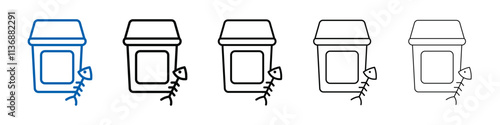 Leftovers Disposal icon Outline vector logo for web ui