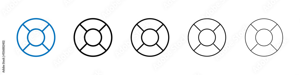 Life buoy icon Outline vector logo for web ui Life buoy icon Outline vector logo for web ui