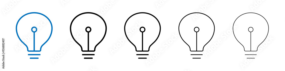 Light bulb icon Outline vector logo for web ui Light bulb icon Outline vector logo for web ui