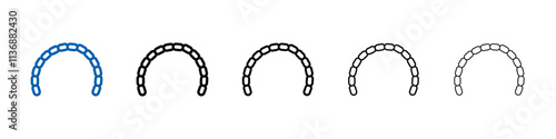 lingual braces icon Outline vector logo for web ui
