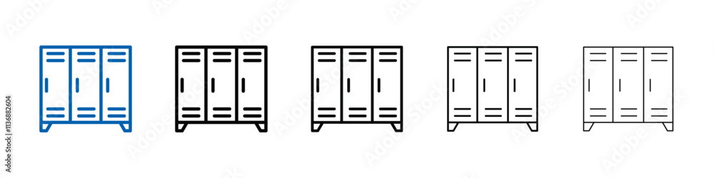 Locker icon Outline vector logo for web ui Locker icon Outline vector logo for web ui