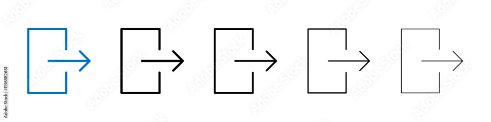Log out icon Outline vector logo for web ui Log out icon Outline vector logo for web ui