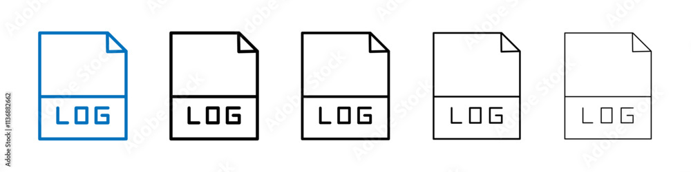 log file icon Outline vector logo for web ui log file icon Outline vector logo for web ui