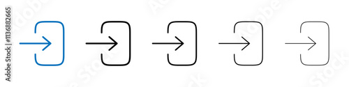 Login icon Outline vector logo for web ui