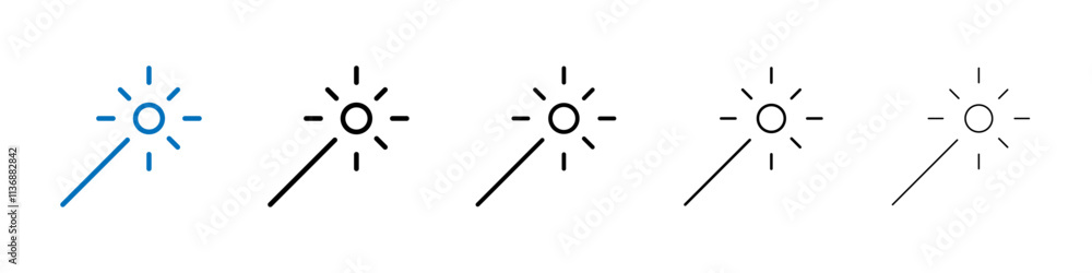 Magicwand icon Outline vector logo for web ui Magicwand icon Outline vector logo for web ui