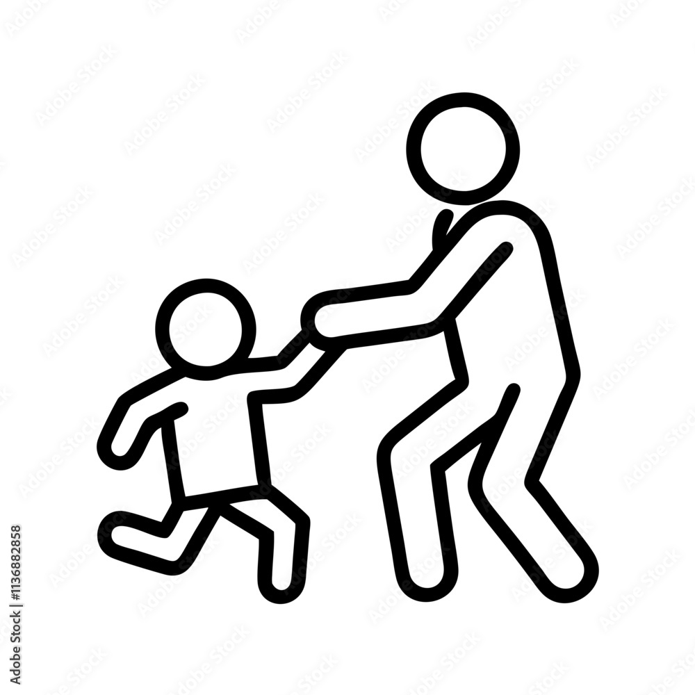 parent and child playing together icon, parent and child playing together vector. parent and child playing together icon, parent and child playing together vector.