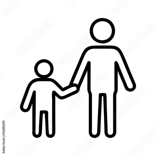 parent holding hands with child icon, parent holding hands with child vector.