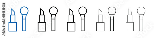 makeup icon Outline vector logo for web ui