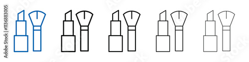 makeup icon Outline vector logo for web ui