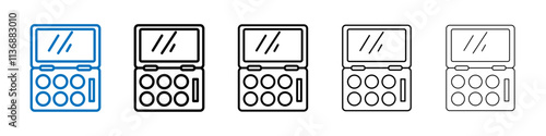 Makeup palette icon Outline vector logo for web ui