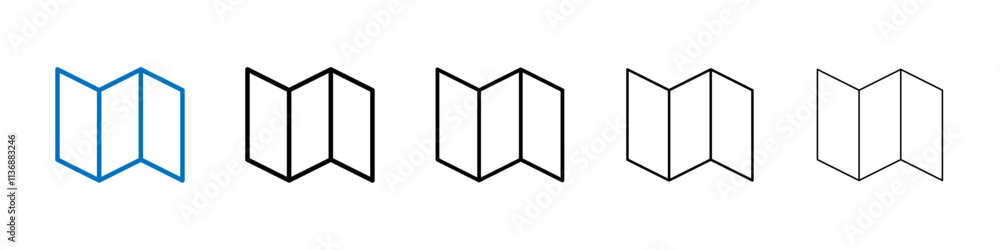 Map icon Outline vector logo for web ui Map icon Outline vector logo for web ui