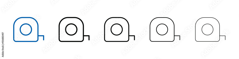 measure tape icon Outline vector logo for web ui measure tape icon Outline vector logo for web ui