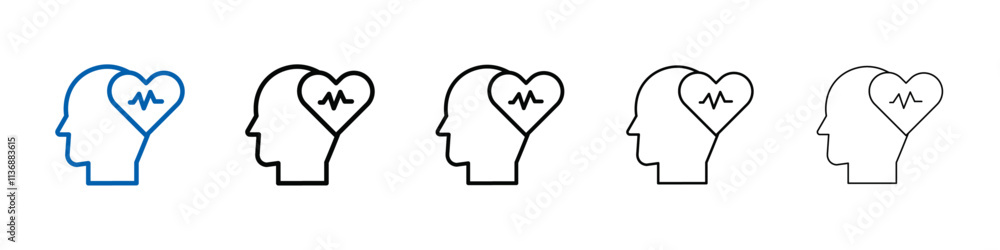 Mental Health icon Outline vector logo for web ui Mental Health icon Outline vector logo for web ui