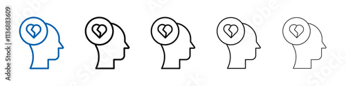 Mental disorder icon Outline vector logo for web ui
